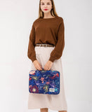 Housse Ordinateur MacBook 12 pouces - Fleurs Fond Bleu