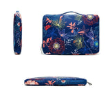 Housse Ordinateur MacBook 12 pouces - Fleurs Fond Bleu